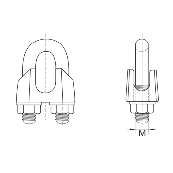 category Скоба за въже DIN 741 Zn blueprint thumb
