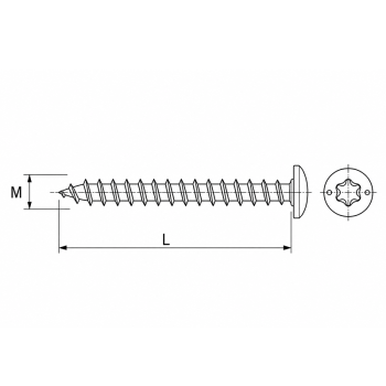 category Винт за дърво fischer FPF-PT (А2) blueprint thumb