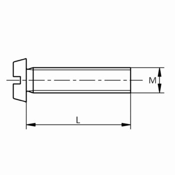 category DIN 84 Винтове с цилиндрична глава с прав шлиц  неръждаеми А2 blueprint thumb