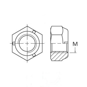 category DIN 980 Гайка самоосигурителна к 8.8 Zn blueprint thumb