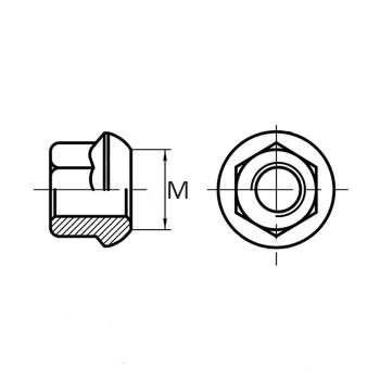 category Автомобилна гайка усилена със сферично чело, DIN 74361А, 8, Bl. blueprint thumb