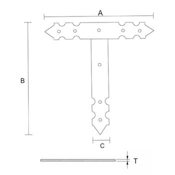 category Планка Т - образна, декоративна, ДВЕ ЧАСТИ, ЧЕРНА blueprint thumb