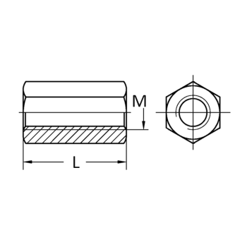 category DIN 6334 Гайка шестостенна удължена неръждаема А2 blueprint thumb
