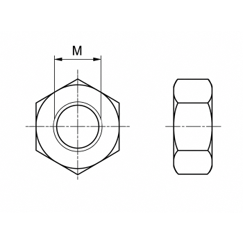 category DIN 934 Гайка шестостенна алуминий blueprint thumb