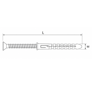category Дюбел с винт фрезенкова глава найлон TORX KPS-FAST-S blueprint thumb