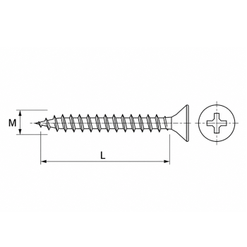 category Жълто поцинкован винт за дърво Fischer FSPII CZF blueprint thumb
