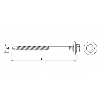category Винт за сандвич панели Rawlplug към стомана 12 мм, с шайба AL-19мм blueprint thumb