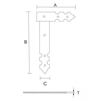 category Планка  Г-образна, декоративна, ДВЕ ЧАСТИ, ЧЕРНА blueprint thumb