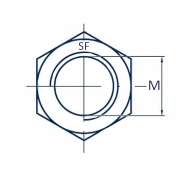 category DIN 439 Гайка шестостенна ниска неръждаема А2 blueprint thumb