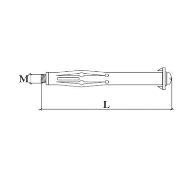 схема на  продукт Дюбел за преградни стени метален M4х45 (10 бр.) thumb