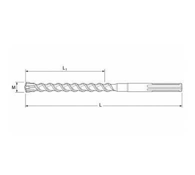 схема на  продукт Свредло за перфоратор SDS PLUS-V II Fischer SDS PLUS-V II 8/50/110 thumb