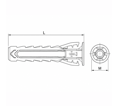 схема на  продукт Дюбел усилен fischer SX PLUS Ø 12 x 60 thumb