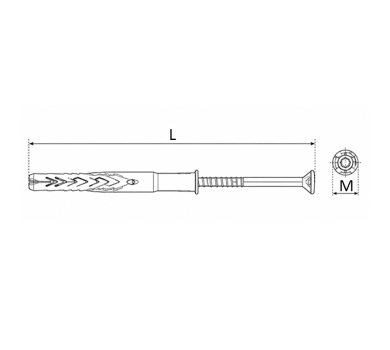 схема на  продукт Дюбел с винт фрезенгова глава TORX FISCHER SXRL Т SXRL 10 x 120 Т thumb