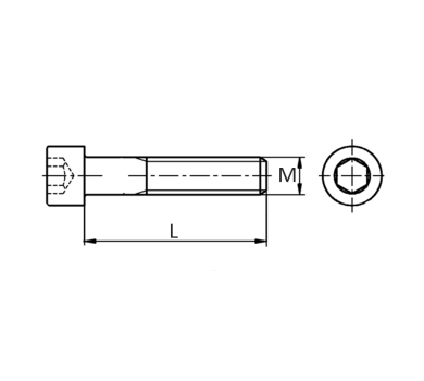 схема на  продукт Болт DIN 912 A2 70 M 2 x 14 thumb