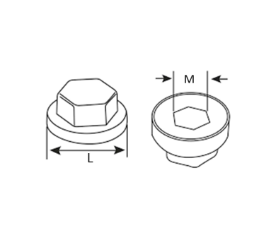 схема на  продукт Капачка PVC SW8 ф19 RAL 3000 thumb