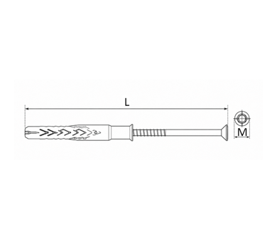 схема на  продукт Дюбел с винт фрезенгова глава TORX FISCHER SXRL Т - A4 SXRL 10 x 80 Т A4 thumb