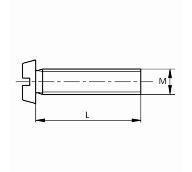 схема на  продукт DIN 84 ZN M3x25 (100 бр.) thumb
