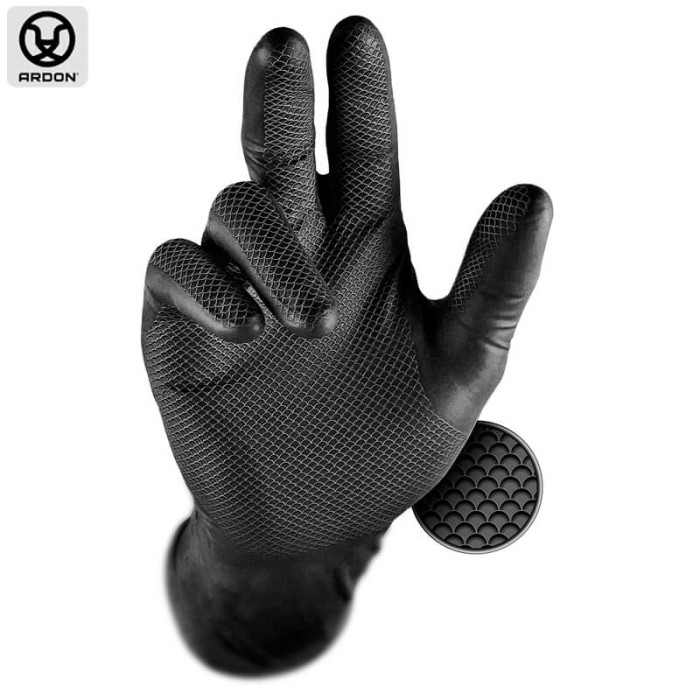 krepezhgroup product Еднократни нитрилни ръкавици GRIPPAZ® 246, черни, 50 бр., размер 9/L image