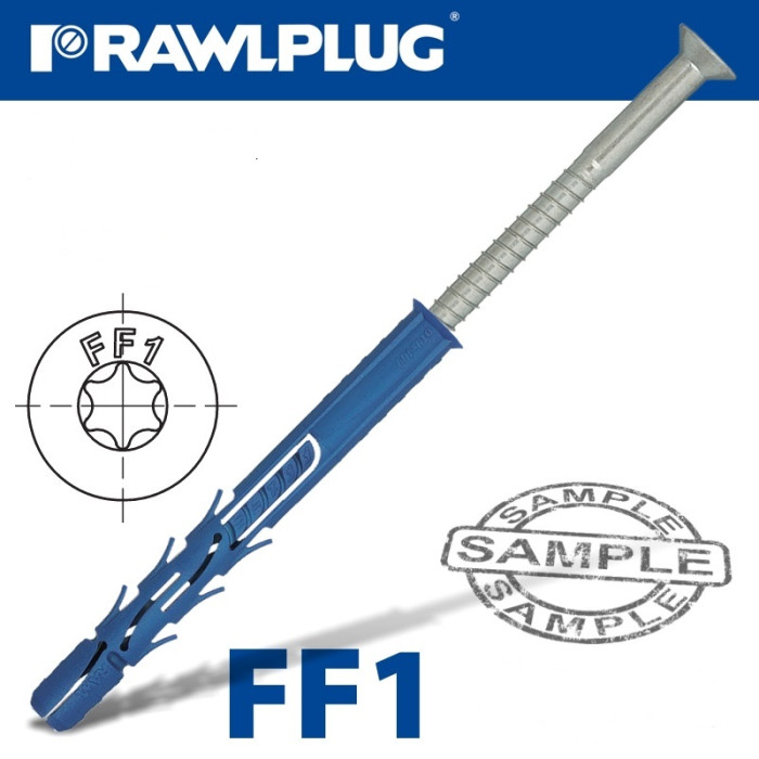 krepezhgroup product Фасаден рамков дюбел R-FF1-N-L 8х100 с винт фрезенк TX30 image