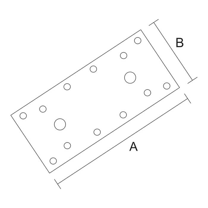 krepezhgroup product Планка плоска перфорирана, с фиксиращи отвори, поцинкована (15 бр.) image