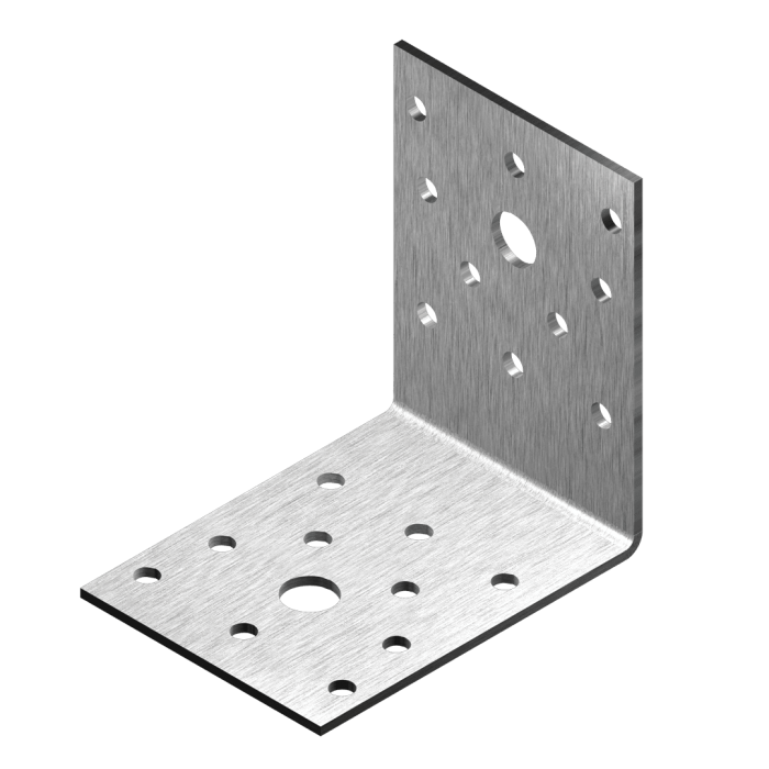 krepezhgroup product Планка ъглова равнораменна с фиксиращи отвори, неръждаема (6 бр.) image