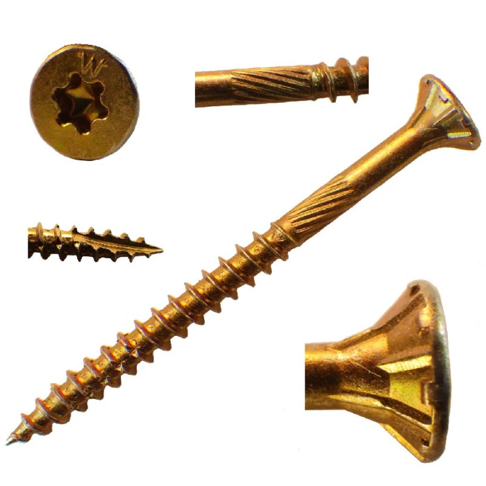 krepezhgroup product Винт за дърво торнадо M3.5x45 TORX 15 (500 бр.) image