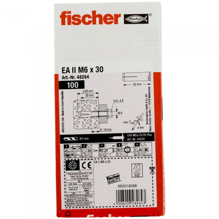 krepezhgroup product Набивен анкер fischer ЕА II  - сертифициран, поцинкован (ZN) image